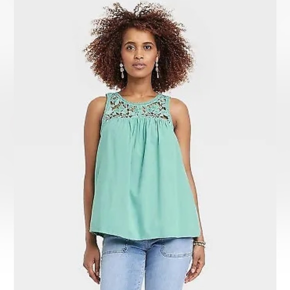 NWT Knox Rose sleeveless blouse, color Batik Green, size Small - Picture 12 of 12